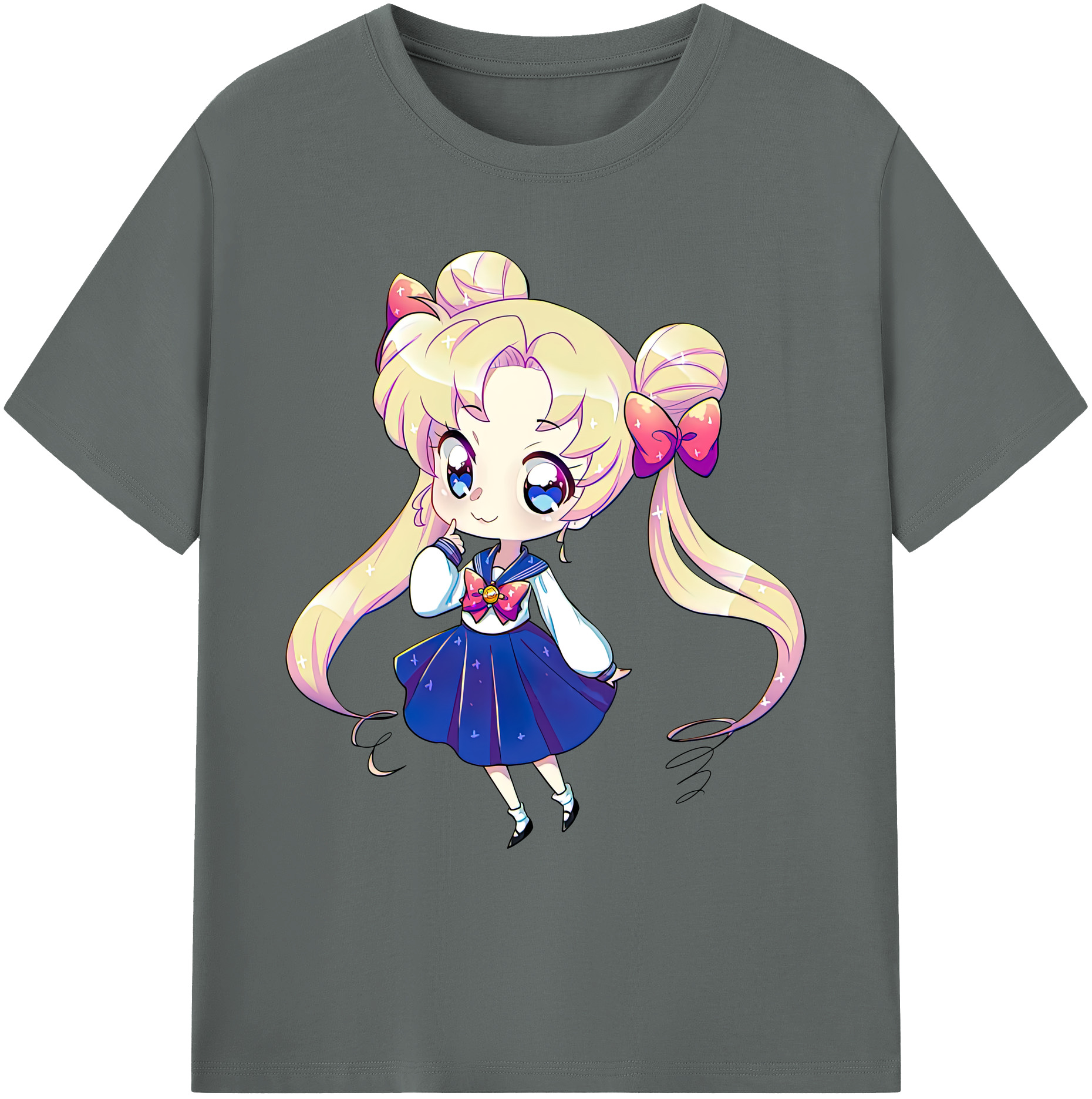 （画像用） 美少女戦士セーラームーン 月野 うさぎ つきの うさぎ Sailor Moon Tsukino Usagi 綿100％ メンズ半袖Tシャツ｜肌触りやわらか＆通気性